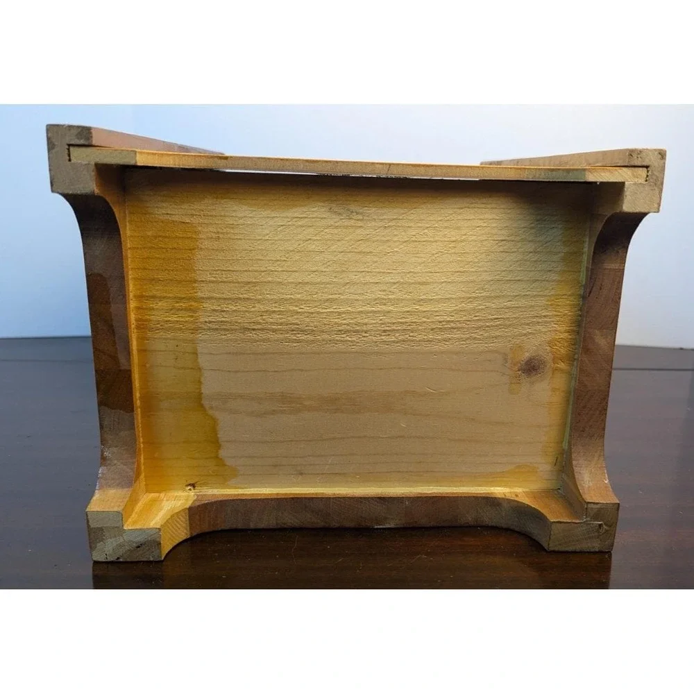 Hand Painted Wooden Storage Recipe Box Mail Organizer Grape Vine Kitchen Decor